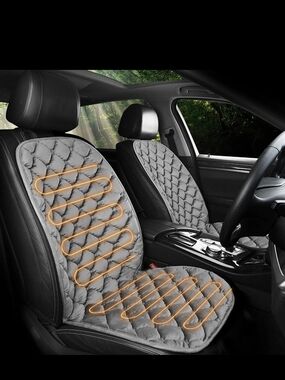 New 2pk Heated Plug In Seat Covers